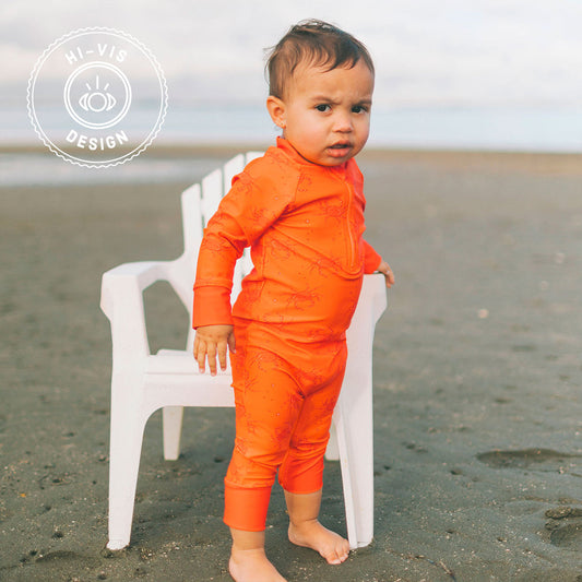 Pinch Perfect Sunsuit Hi-Vis - Honeysuckle Swim