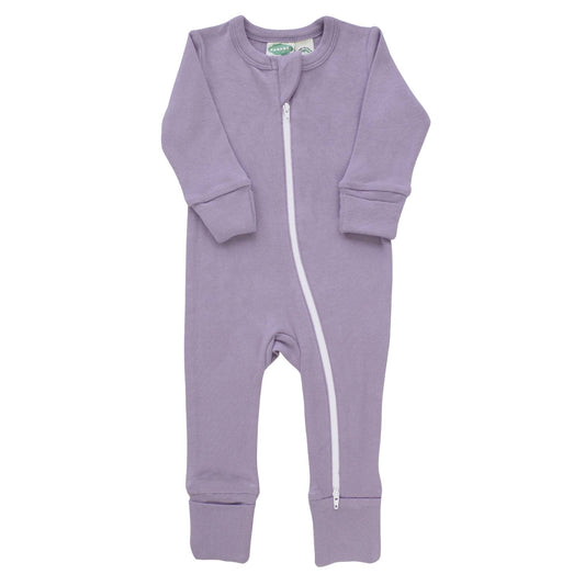 Lilac Essential Basic '2-Way' Zip Romper- Parade Organics