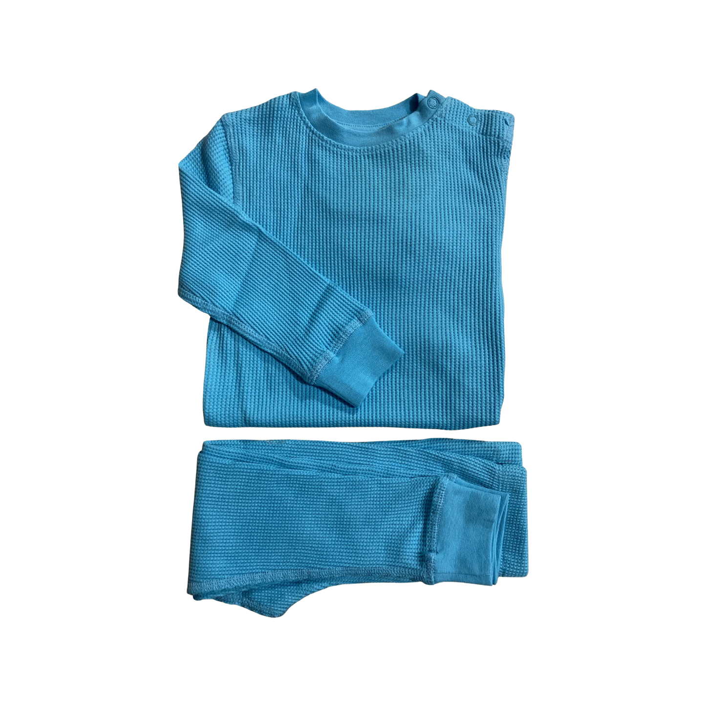 Turquoise Waffle Cotton Set -Slugs & Snails