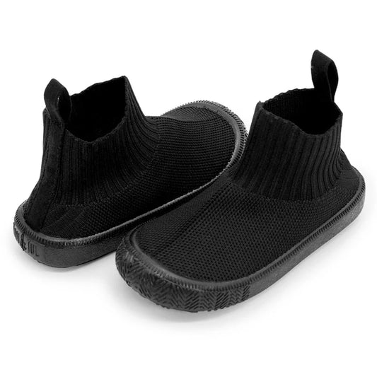 Black Hi-Top Knit Shoes - Jan & Jul